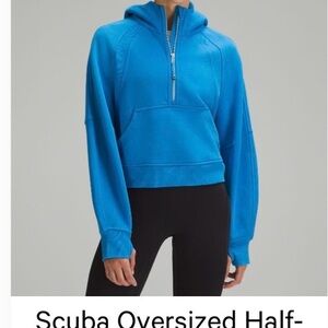 lululemon athletica Blue Cowl Neck Sweater half zip M/L